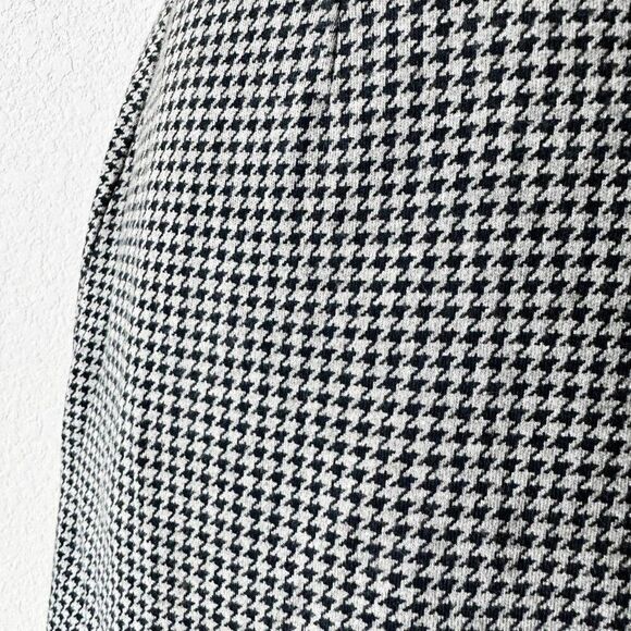 Vintage Y2K Jones New York Navy Blue Checkered Knit Knee Length Skirt Size S - Picture 6 of 6